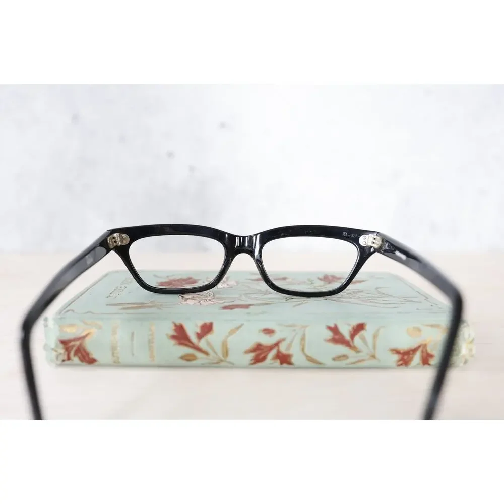 Vintage France Cateye Eyeglasses Frame Rockabilly pinup 1960s Rhinestone Retro
